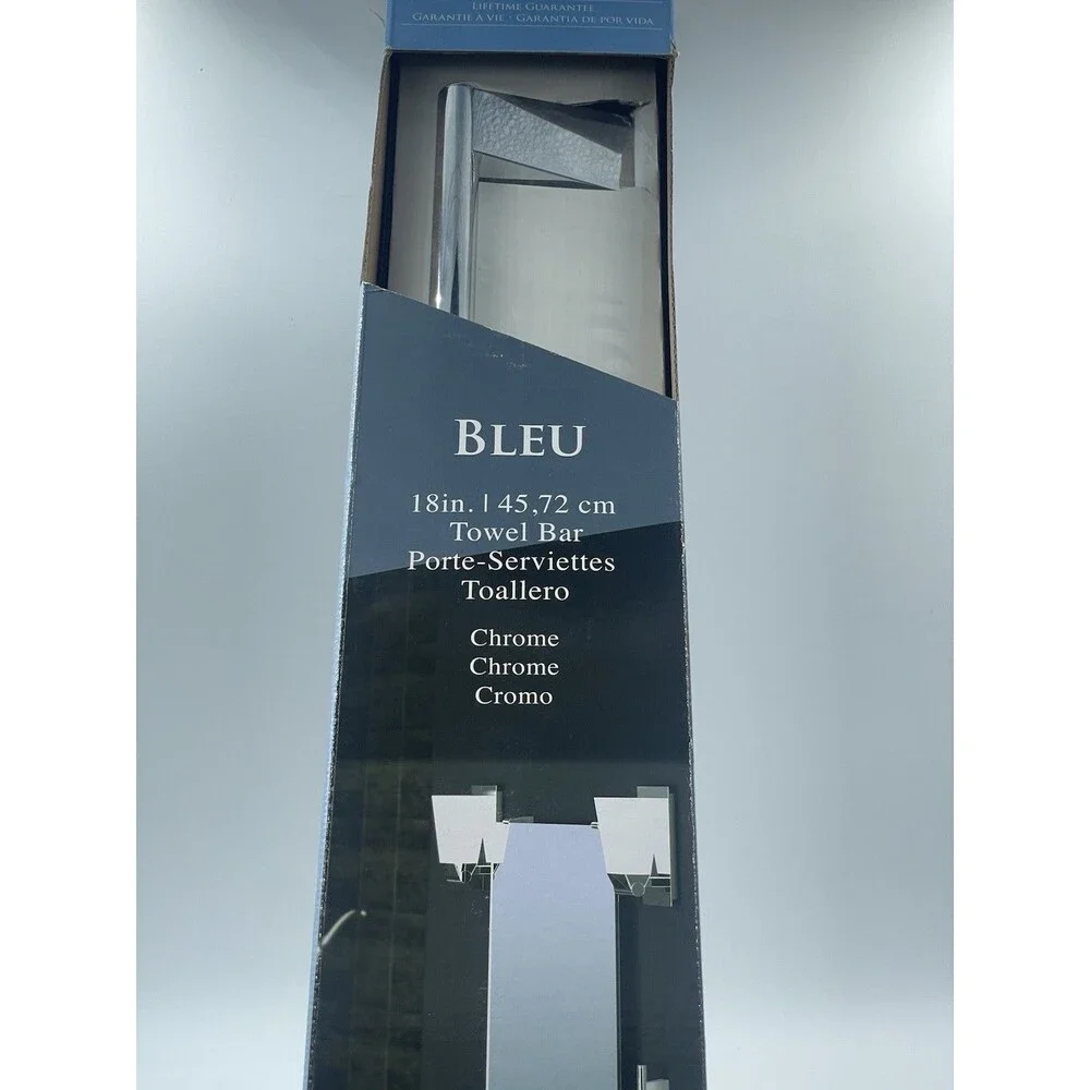 GATCO Bleu 18-inch Chrome Wall Mounted Towel Bar Model #4711 New in Box